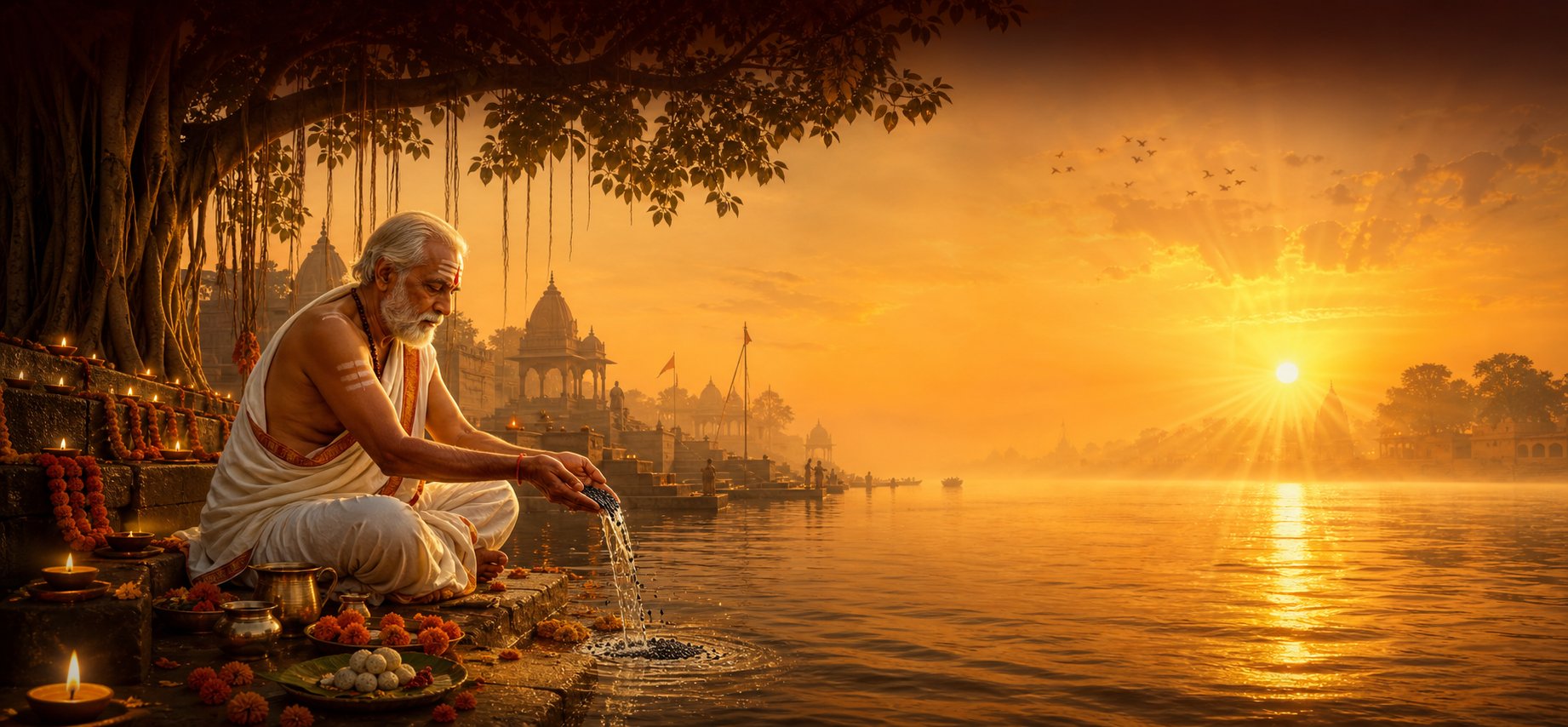 पितृपक्ष विशेष — श्राद्ध · तर्पण · पिंडदान सेवाएँ
